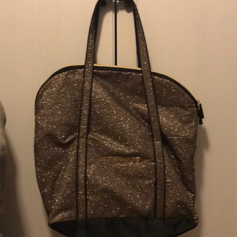 Glitter gold duffel bag